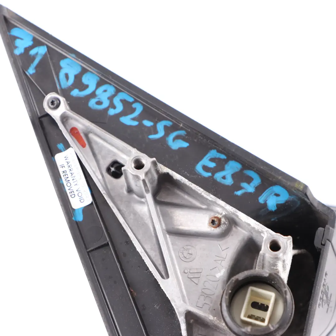 Wing Mirror Heated Right O/S Sparkling Graphite Metallic A22 to BMW E87 with Part number 7189852 BMW E87 Wing Mirror Heated Right O/S Sparkling Graphite Metallic A22 - SKU rhd-7189852-SG - Part number 7189852