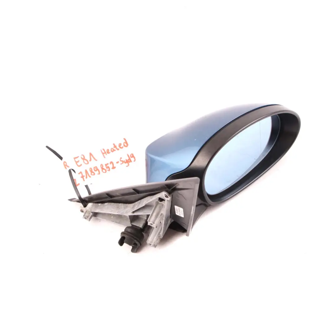Door Wing Mirror BMW E87 9 Heated Right O/S Sydneyblau Sydney Blue Metallic A19 to with Part number 67189852 Door Wing Mirror BMW E87 9 Heated Right O/S Sydneyblau Sydney Blue Metallic A19 - SKU rhd-7189852-SYD9 - Part number 67189852
