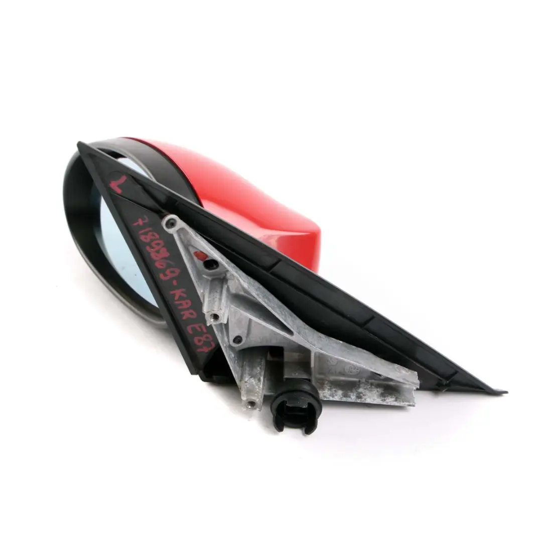  Door Wing Mirror BMW E87 Power Fold Left N/S Heated Karmesinrot Crimson Red A61 - SKU rhd-7189869-KAR - Part number 7189869