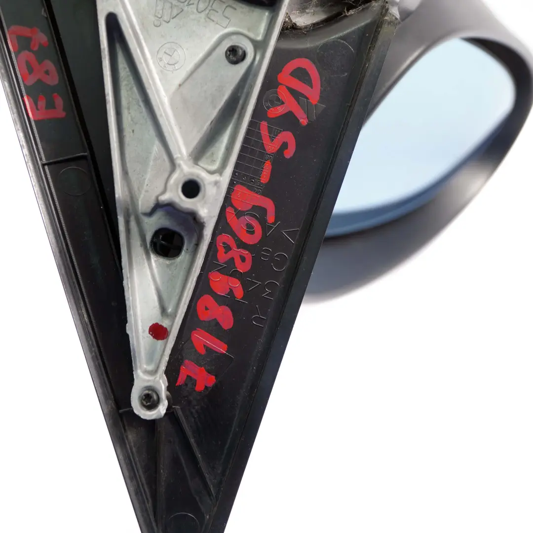 BMW 1 Series E87 Power Fold Left Wing Mirror N/S Heated Sydneyblau Sydney Blue - SKU rhd-7189869-SYD - Part number 7189869