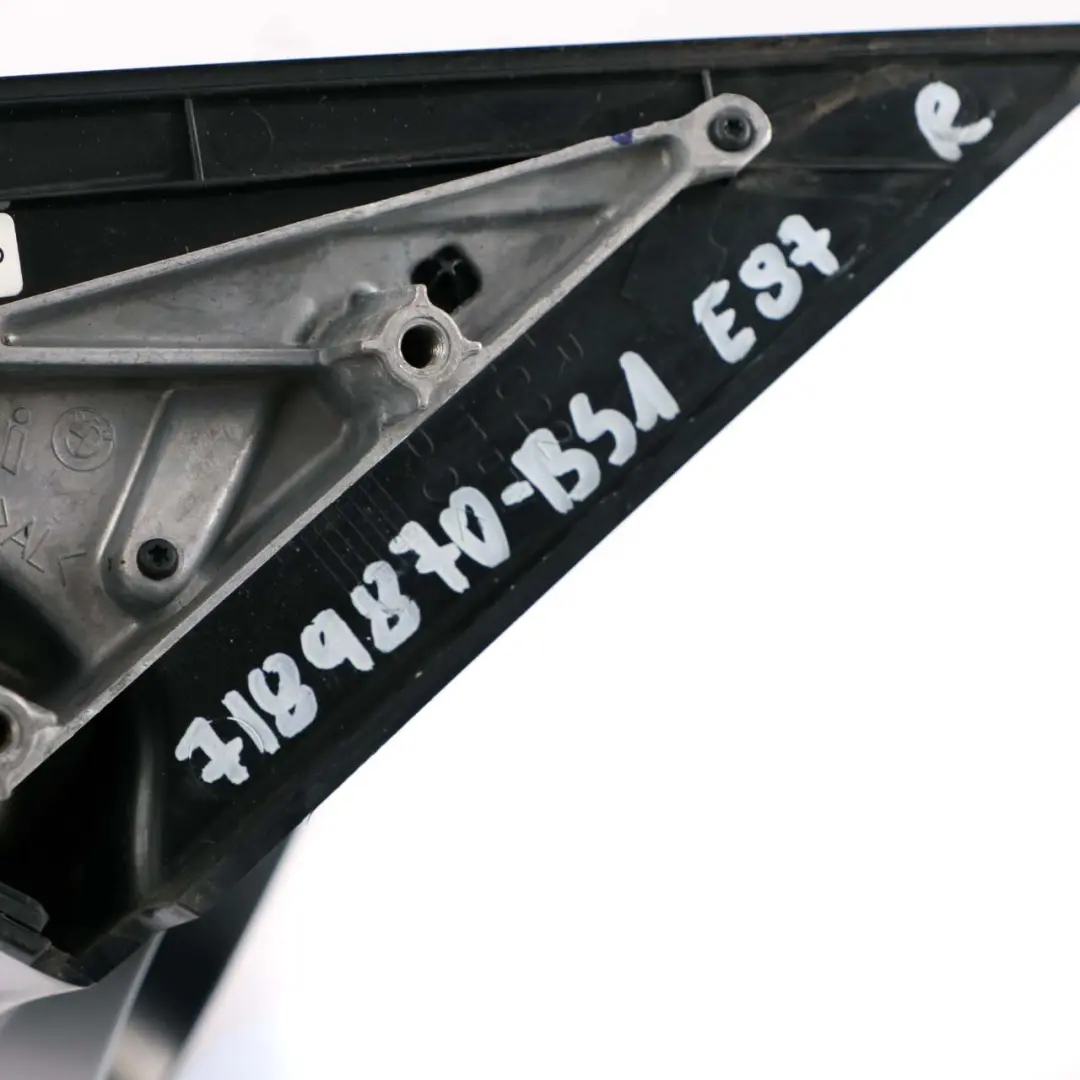 Heated Power Fold Right Wing Mirror O/S Black Sapphire 475 to BMW 1 Series 1 E87 with Part number 7189870 BMW 1 Series 1 E87 Heated Power Fold Right Wing Mirror O/S Black Sapphire 475 - SKU rhd-7189870-BS1 - Part number 7189870