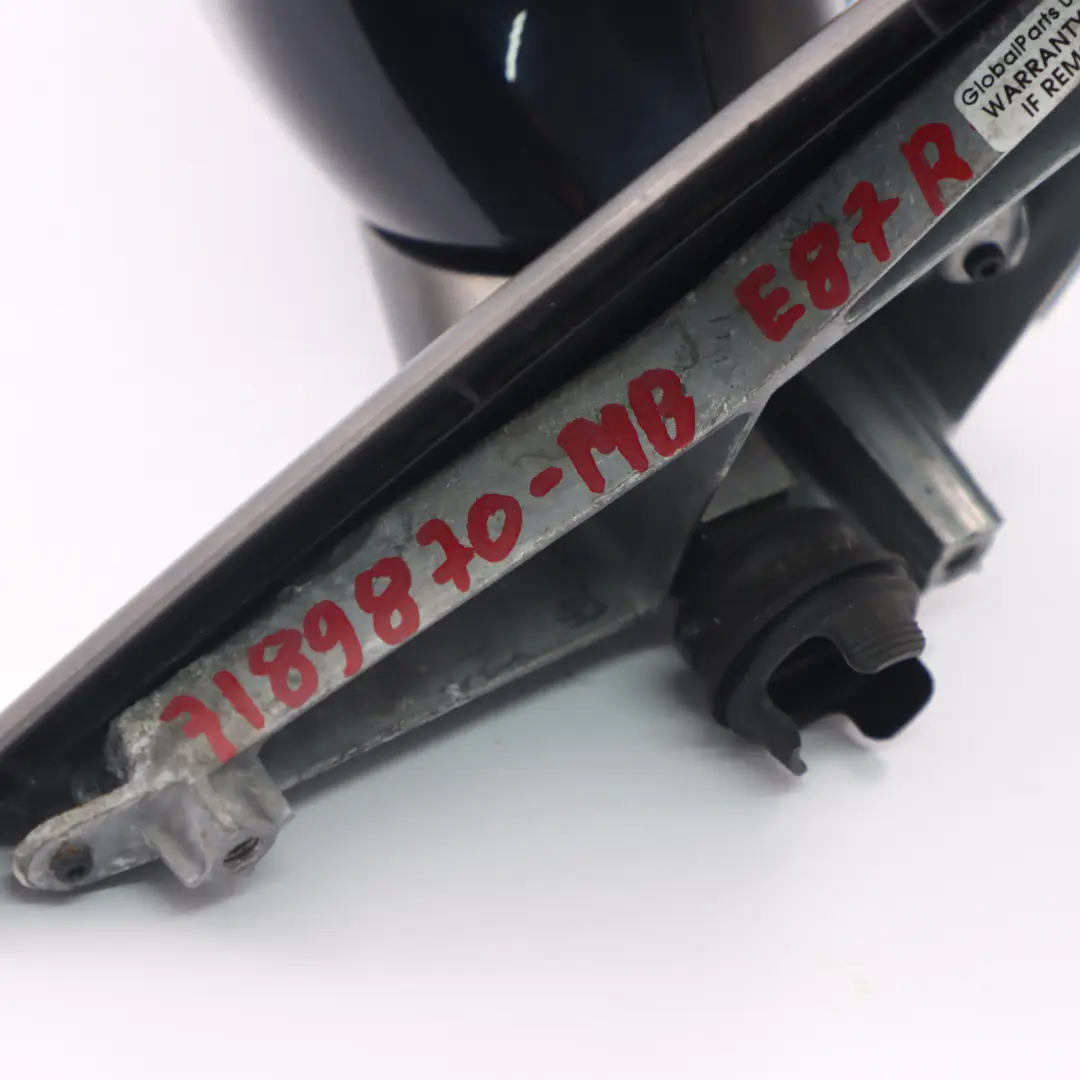 BMW E87 Wing Mirror Power Fold Heated Door Right O/S 3 Pins Monacoblau Blue A35 - SKU rhd-7189870-MB - Part number 7189870