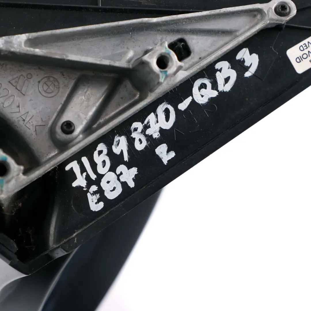 Fold Heated Right Wing Mirror O/S Quarzblau Quartz Blue A18 to BMW 1 E87 3 Power with Part number 7189870 BMW 1 E87 3 Power Fold Heated Right Wing Mirror O/S Quarzblau Quartz Blue A18 - SKU rhd-7189870-QB3 - Part number 7189870