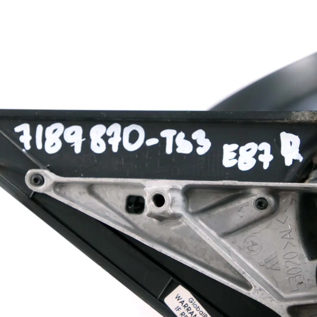 Fold Heated Right Wing Mirror O/S Titansilber Silver to BMW 1 Series 3 E87 Power with Part number 7189870 BMW 1 Series 3 E87 Power Fold Heated Right Wing Mirror O/S Titansilber Silver - SKU rhd-7189870-TS3 - Part number 7189870