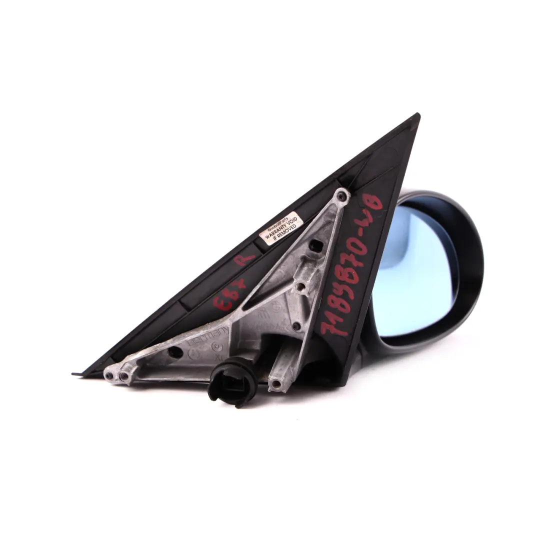 BMW 1 Series E87 Power Fold Heated Right Wing Mirror O/S Bluewater Metallic 896 - SKU rhd-7189870-WB - Part number 7189870