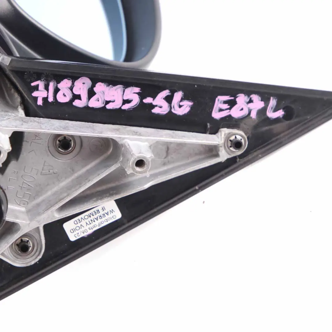 Heated Left Wing Mirror N/S Shadow Line Sparkling Graphite A22 to BMW E87 with Part number 7189895 BMW E87 Heated Left Wing Mirror N/S Shadow Line Sparkling Graphite A22 - SKU rhd-7189895-SG - Part number 7189895