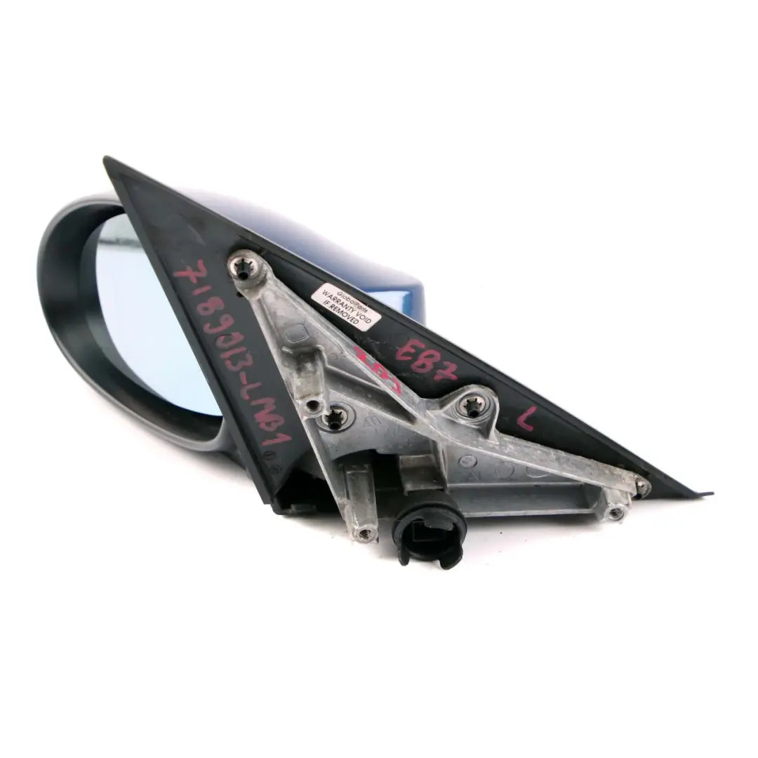 BMW 1 Series E87 M Sport Power Fold Left Wing Mirror N/S Le Mans Blau Blue 381 - SKU rhd-7189913-LMB1 - Part number 7189913