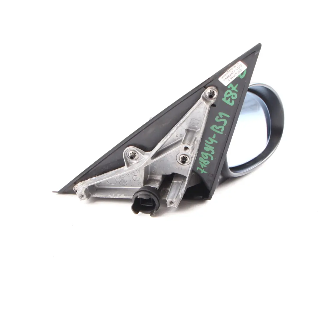 Fold Right Wing Mirror O/S High Gloss Black Sapphire 475 to BMW E87 M Sport Power with Part number 7189914 BMW E87 M Sport Power Fold Right Wing Mirror O/S High Gloss Black Sapphire 475 - SKU rhd-7189914-BS1 - Part number 7189914