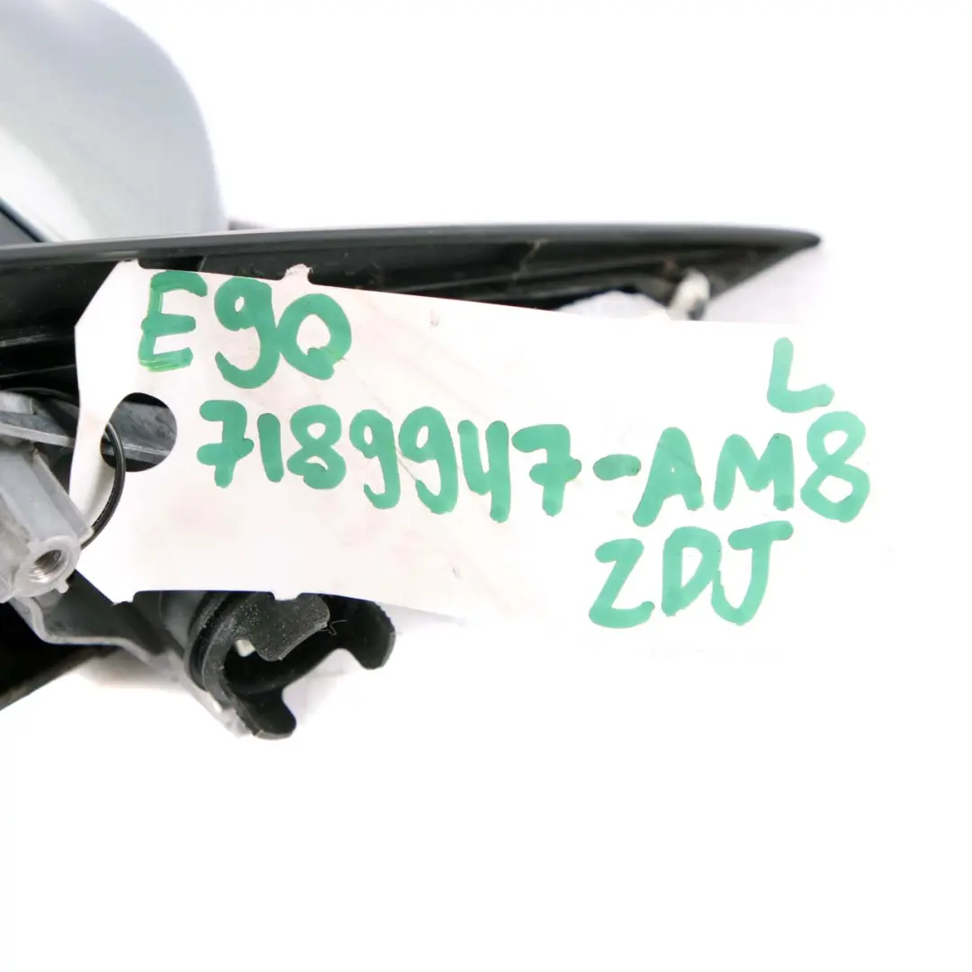 Heated Left Passenger Wing Mirror N/S Arktis Metallic to BMW 3 Series 8 E90 E91 with Part number 7189947 BMW 3 Series 8 E90 E91 Heated Left Passenger Wing Mirror N/S Arktis Metallic - SKU rhd-7189947-AM8 - Part number 7189947