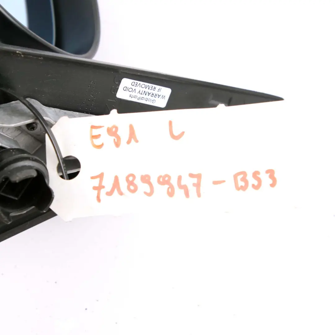 BMW 3 Series 3 E90 E91 Heated Left Wing Mirror N/S Black Sapphire Metallic 475 - SKU rhd-7189947-BS3 - Part number 7189947