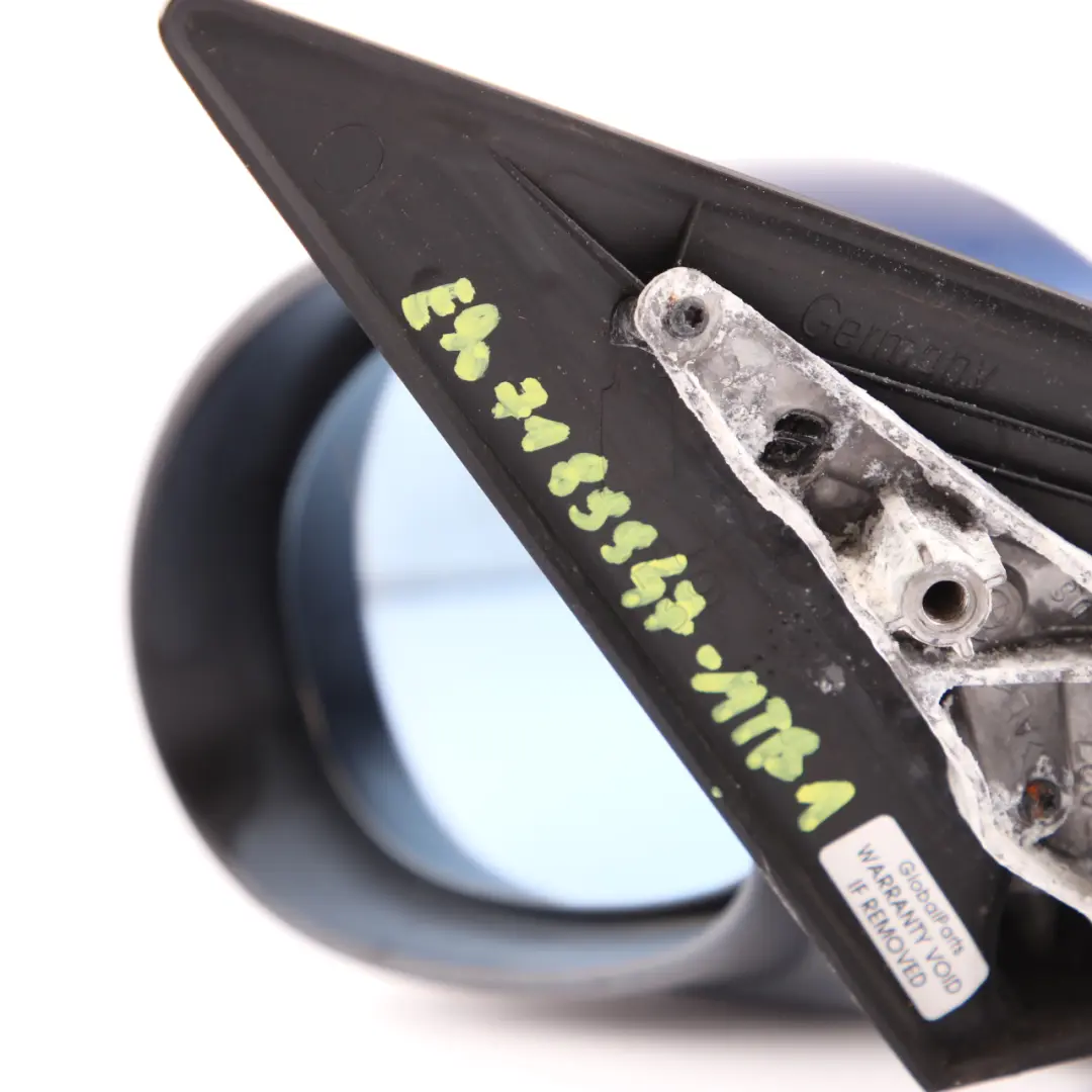 Heated Left Wing Mirror N/S Montegoblau Montego Blue A51 to BMW 3 Series 1 E90 E91 with Part number 7189947 BMW 3 Series 1 E90 E91 Heated Left Wing Mirror N/S Montegoblau Montego Blue A51 - SKU rhd-7189947-MTB1 - Part number 7189947