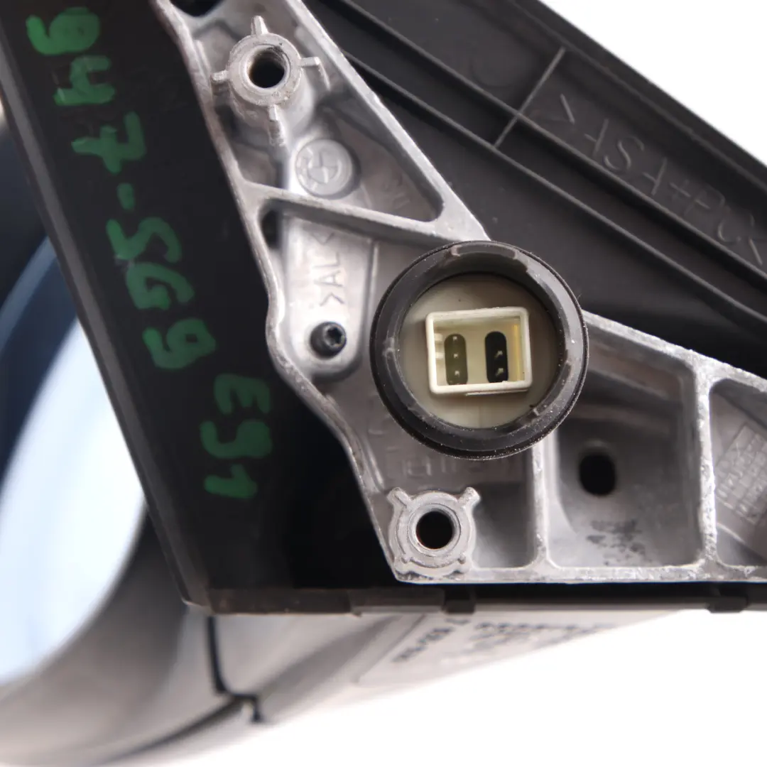 Heated Left Wing Mirror N/S Sparkling Graphite A22 to BMW E90 E91 with Part number 7189947 BMW E90 E91 Heated Left Wing Mirror N/S Sparkling Graphite A22 - SKU rhd-7189947-SG9 - Part number 7189947