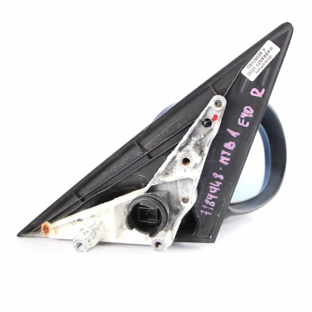 Heated Right Wing Mirror O/S Montegoblau Montego Blue to BMW 3 Series 1 E90 E91 with Part number 7189948 BMW 3 Series 1 E90 E91 Heated Right Wing Mirror O/S Montegoblau Montego Blue - SKU rhd-7189948-MTB1 - Part number 7189948