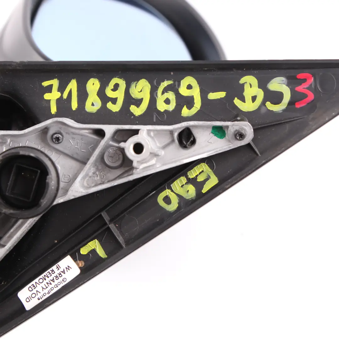 Wing Mirror BMW E90 E91 Power Fold Heated Left N/S Trim Panel Black Sapphire to with Part number 7189969 Wing Mirror BMW E90 E91 Power Fold Heated Left N/S Trim Panel Black Sapphire - SKU rhd-7189969-BS3 - Part number 7189969