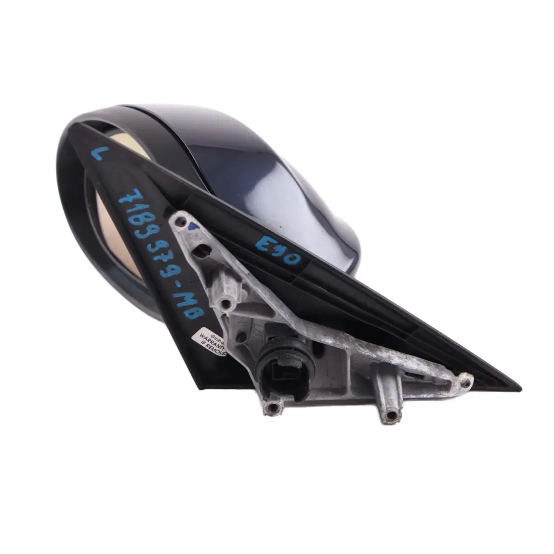 BMW E90 E91 Power Fold Auto Dip Left Wing Mirror N/S Monacoblau Monaco Blue A35 - SKU rhd-7189979-MB - Part number 7189979