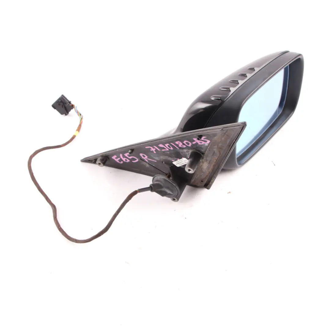 Wing Mirror BMW E65 E66 Heated Right Door O/S Black Sapphire Metallic 475 to with Part number 7190180 Wing Mirror BMW E65 E66 Heated Right Door O/S Black Sapphire Metallic 475 - SKU rhd-7190180-BS - Part number 7190180