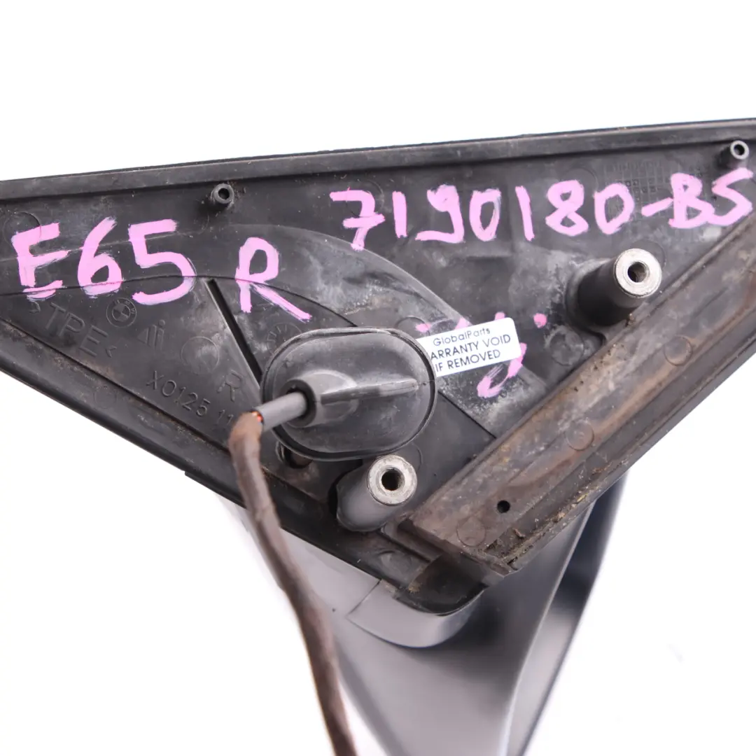 Wing Mirror BMW E65 E66 Heated Right Door O/S Black Sapphire Metallic 475 to with Part number 7190180 Wing Mirror BMW E65 E66 Heated Right Door O/S Black Sapphire Metallic 475 - SKU rhd-7190180-BS - Part number 7190180