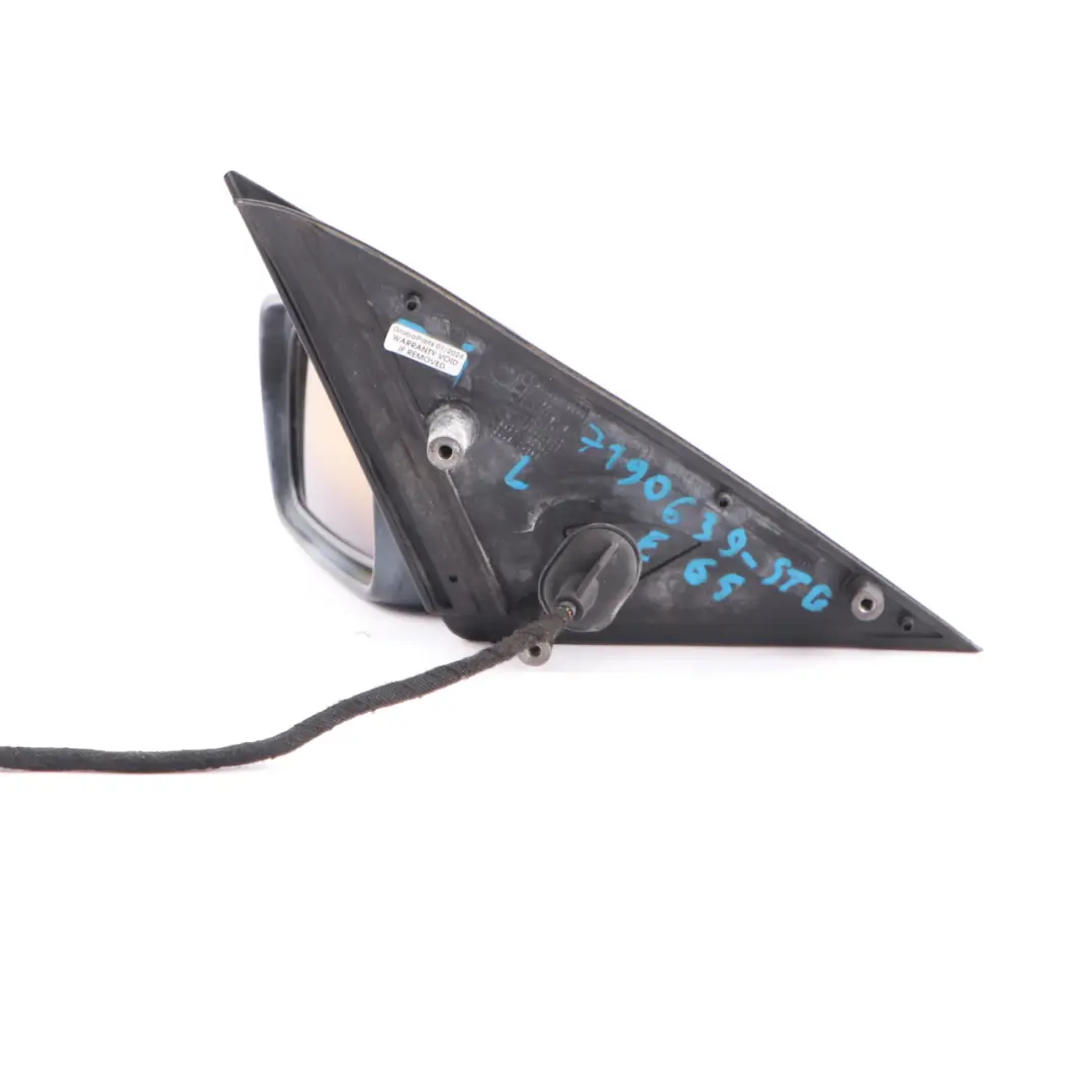 Wing Mirror Auto Dip Power Fold Memory Left N/S Sterlingrau Grey 472 to BMW E65 with Part number 7190639 BMW E65 Wing Mirror Auto Dip Power Fold Memory Left N/S Sterlingrau Grey 472 - SKU rhd-7190639-STG - Part number 7190639