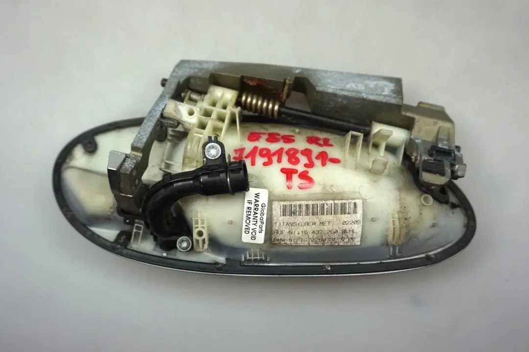 BMW 7 Series E65 E66 Outer Door Handle Opener Rear Left N/S Titan Silber - SKU rhd-7191891-TS - Part number 7191891