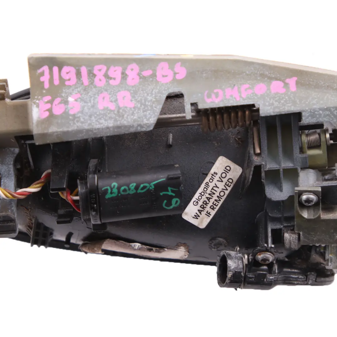 Door Handle BMW E65 E66 Outer Opener Rear Right O/S Comfort Black Sapphire 475 to with Part number 7191898 Door Handle BMW E65 E66 Outer Opener Rear Right O/S Comfort Black Sapphire 475 - SKU rhd-7191898-BS - Part number 7191898