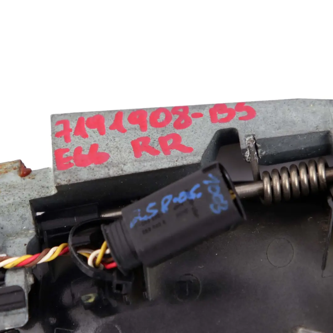  Door Handle Opener BMW E65 E66 Outer Rear Right O/S Black Sapphire Metallic 475 - SKU rhd-7191908-BS - Part number 7191908