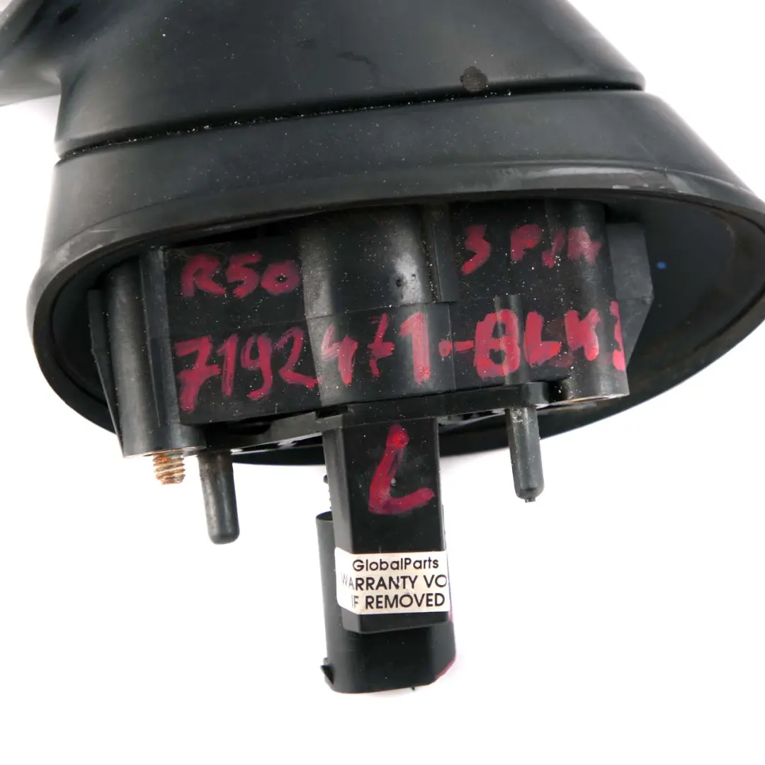 Outside Left N/S Door Wing Mirror Black 3 Pins to Mini Cooper 5 R50 R53 with Part number 7192471 Mini Cooper 5 R50 R53 Outside Left N/S Door Wing Mirror Black 3 Pins - SKU rhd-7192471-BLK5 - Part number 7192471