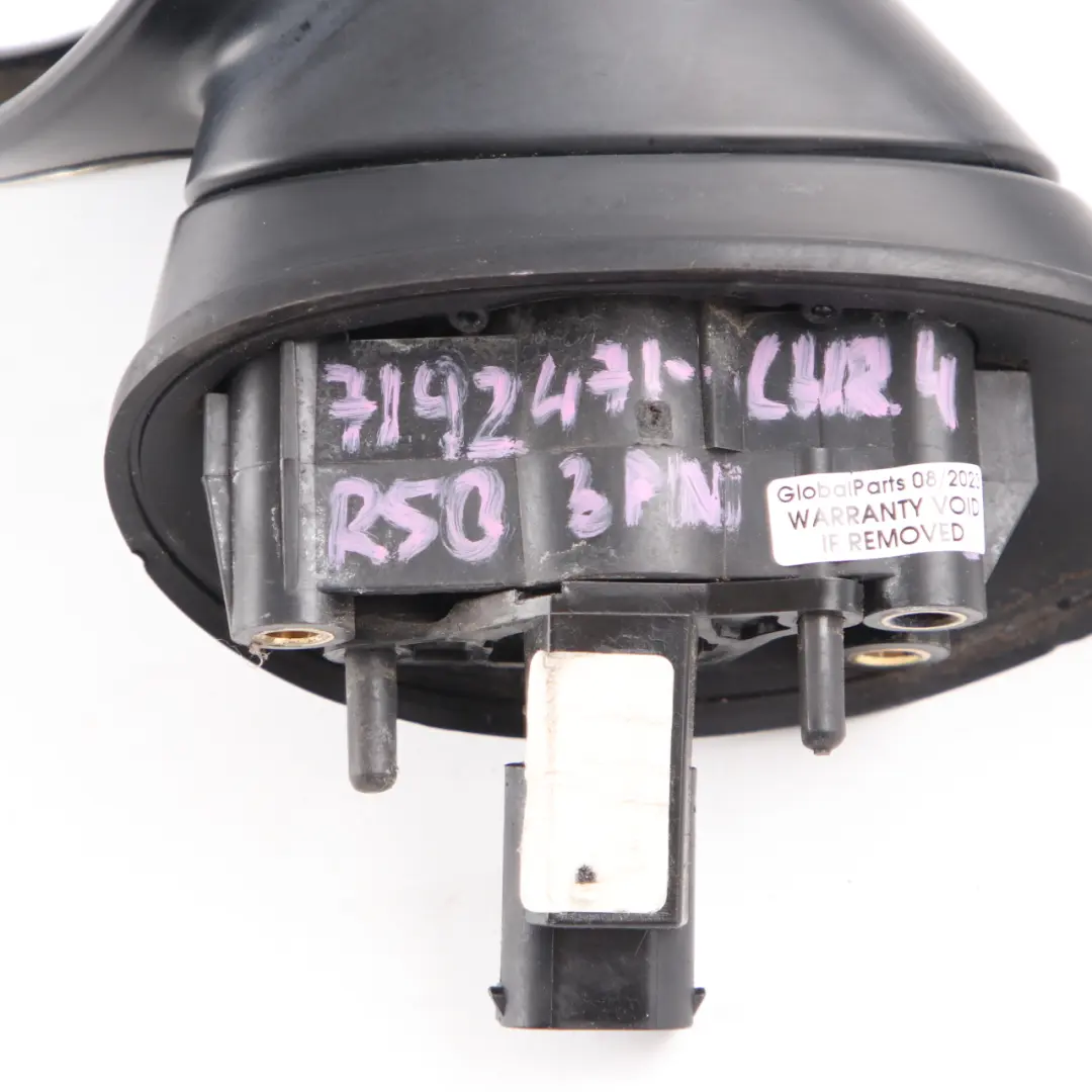 Wing Mirror Mini Cooper One R50 R53 Outside Door Left N/S Chrome 3 Pins to with Part number 7192471 Wing Mirror Mini Cooper One R50 R53 Outside Door Left N/S Chrome 3 Pins - SKU rhd-7192471-CHR4 - Part number 7192471