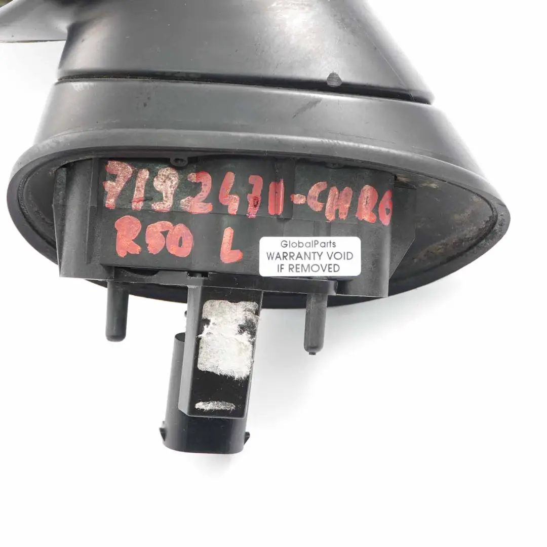 Wing Mirror Mini R50 R53 Heated Exterior Left Door N/S Chrome 5 Pins to with Part number 7192471 Wing Mirror Mini R50 R53 Heated Exterior Left Door N/S Chrome 5 Pins - SKU rhd-7192471-CHR6 - Part number 7192471