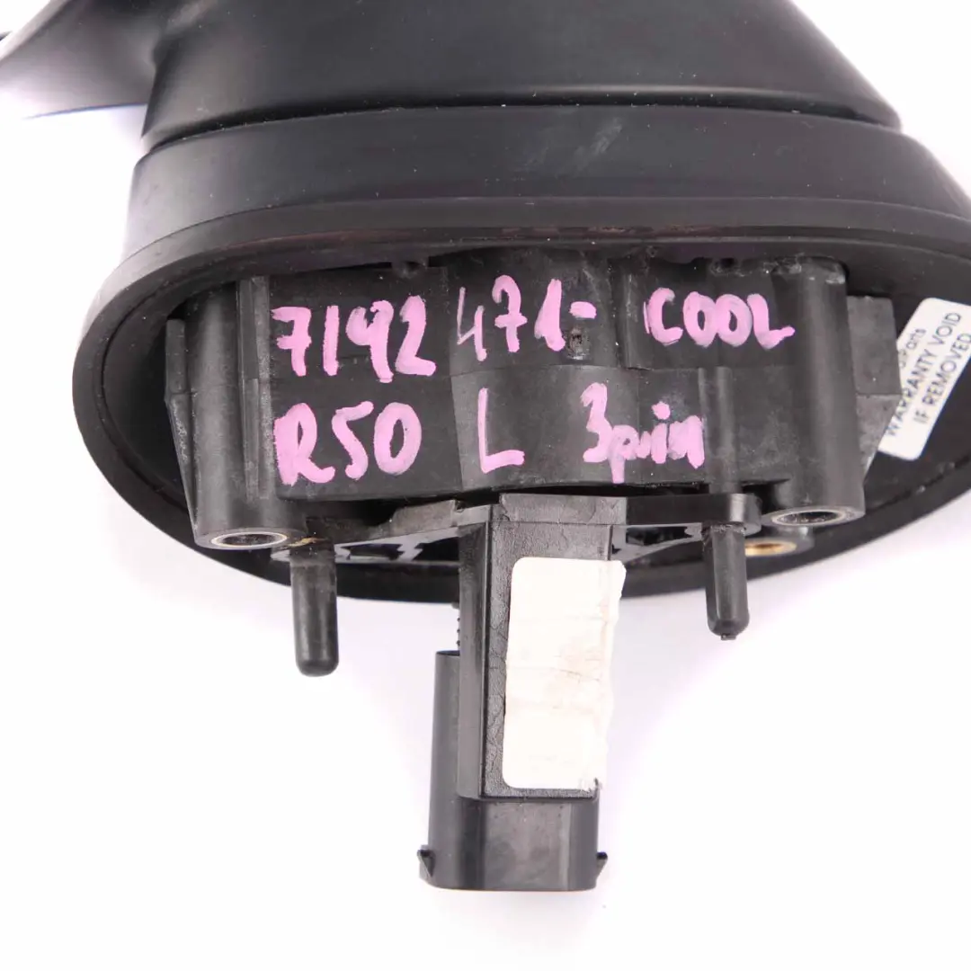 Left Door Wing Mirror N/S Cool Blue Metallic A27 to Mini Cooper One R50 R53 with Part number 7192471 Mini Cooper One R50 R53 Left Door Wing Mirror N/S Cool Blue Metallic A27 - SKU rhd-7192471-COOL - Part number 7192471