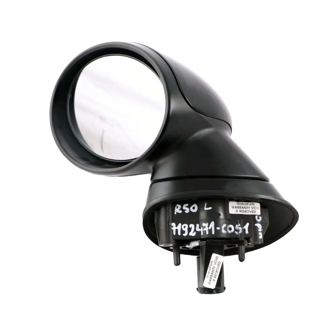 Left Door Heated Wing Mirror N/S Cosmosschwarz Cosmos Black to Mini Cooper R50 R53 with Part number 7192471 Mini Cooper R50 R53 Left Door Heated Wing Mirror N/S Cosmosschwarz Cosmos Black - SKU rhd-7192471-COS1 - Part number 7192471