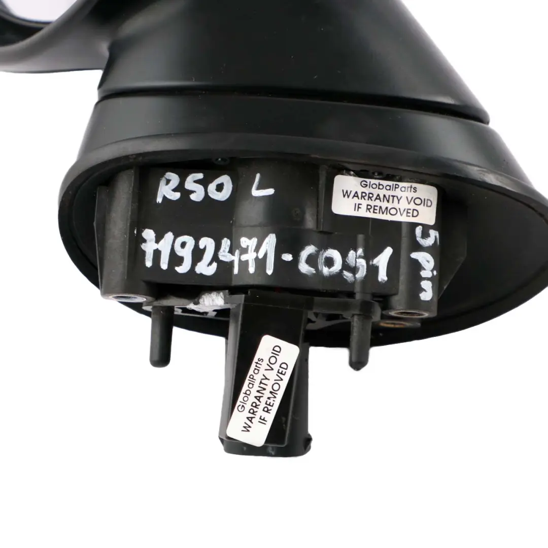 Left Door Heated Wing Mirror N/S Cosmosschwarz Cosmos Black to Mini Cooper R50 R53 with Part number 7192471 Mini Cooper R50 R53 Left Door Heated Wing Mirror N/S Cosmosschwarz Cosmos Black - SKU rhd-7192471-COS1 - Part number 7192471
