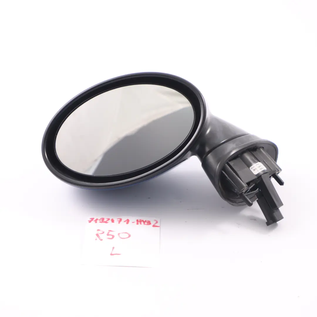 Wing Mirror Mini Cooper R50 R52 R53 Door Left N/S Outside 3 Pins Hyper Blue A28 to with Part number 7192471 Wing Mirror Mini Cooper R50 R52 R53 Door Left N/S Outside 3 Pins Hyper Blue A28 - SKU rhd-7192471-HYB2 - Part number 7192471