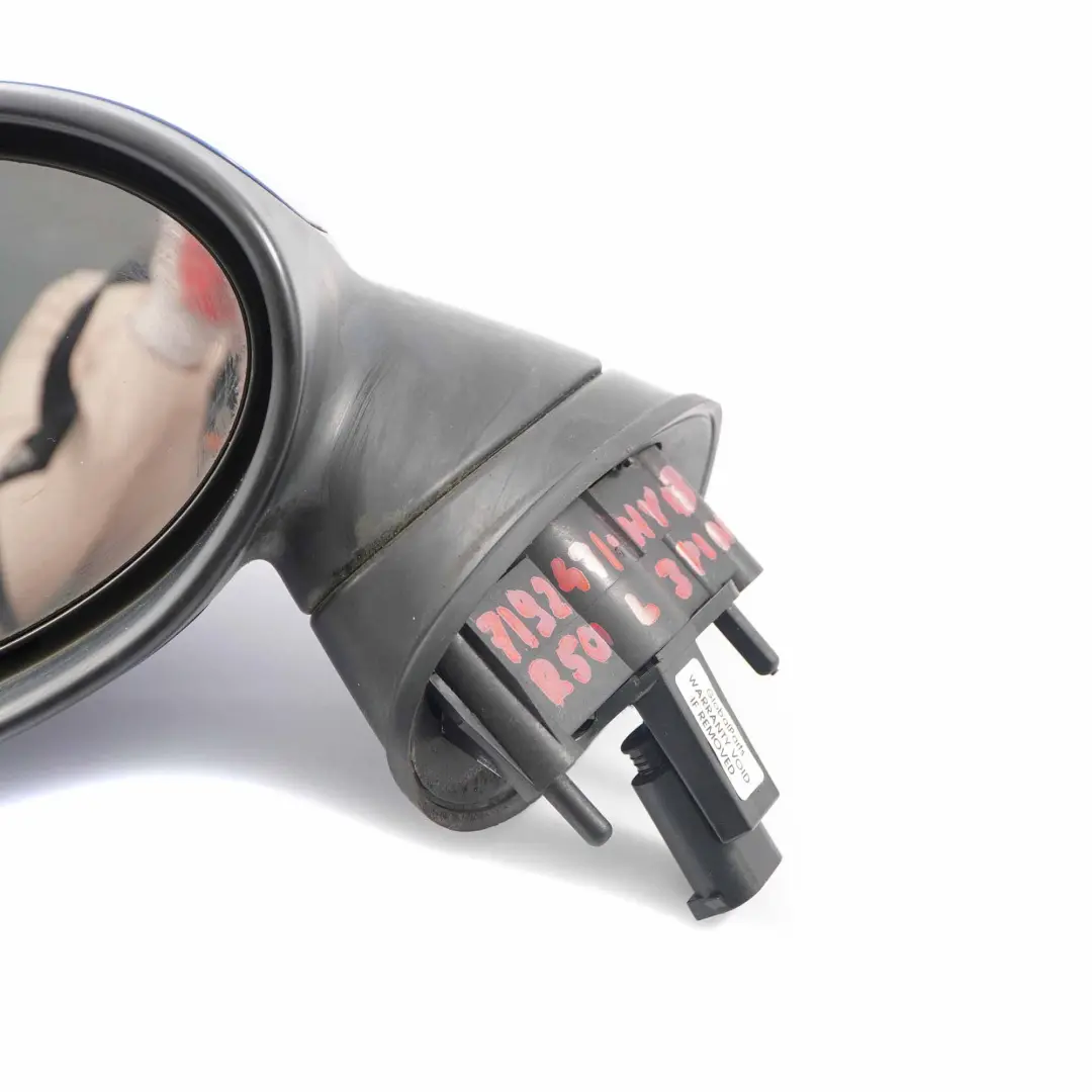 Wing Mirror Mini Cooper R50 R52 R53 Door Left N/S 3 Pins Hyper Blue A28 to with Part number 7192471 Wing Mirror Mini Cooper R50 R52 R53 Door Left N/S 3 Pins Hyper Blue A28 - SKU rhd-7192471-HYB - Part number 7192471