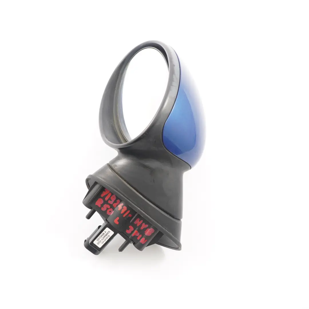 Wing Mirror Mini Cooper R50 R52 R53 Door Left N/S 3 Pins Hyper Blue A28 to with Part number 7192471 Wing Mirror Mini Cooper R50 R52 R53 Door Left N/S 3 Pins Hyper Blue A28 - SKU rhd-7192471-HYB - Part number 7192471