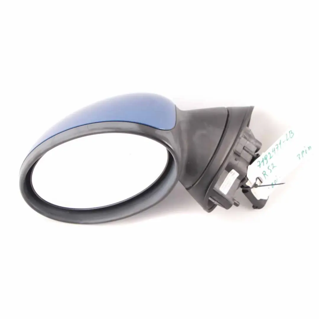 Wing Mirror Mini Cooper R50 R52 R53 Left Door N/S Lightning Blue Metallic A63 to with Part number 7192471 Wing Mirror Mini Cooper R50 R52 R53 Left Door N/S Lightning Blue Metallic A63 - SKU rhd-7192471-LB - Part number 7192471