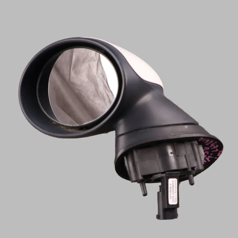 Door Wing Mirror Mini R50 R53 Exterior Left N/S White 3 Pins to with Part number 7192471 Door Wing Mirror Mini R50 R53 Exterior Left N/S White 3 Pins - SKU rhd-7192471-WHI2 - Part number 7192471