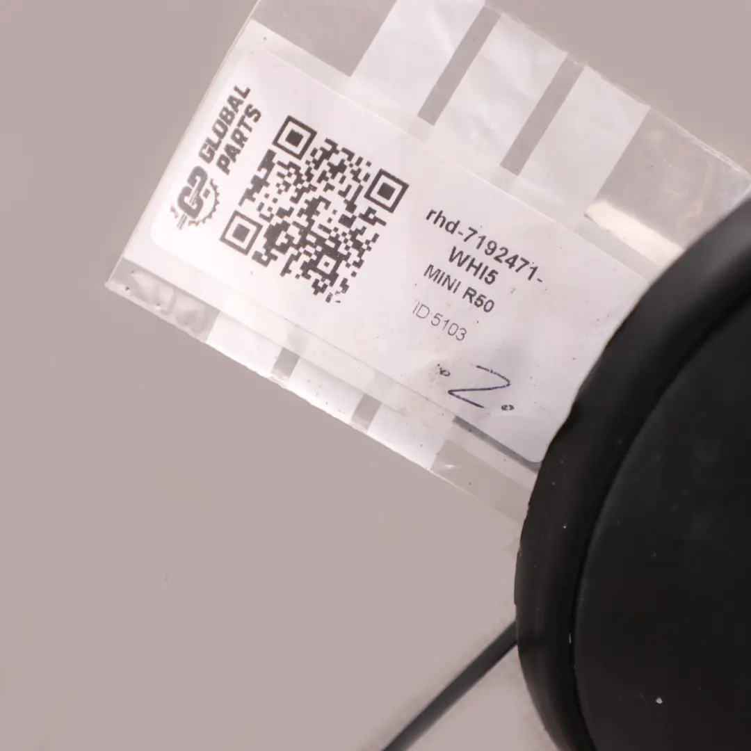 Wing Mirror Mini Cooper One R50 R53 Outside Left Door N/S White 3 Pins to with Part number 7192471 Wing Mirror Mini Cooper One R50 R53 Outside Left Door N/S White 3 Pins - SKU rhd-7192471-WHI5 - Part number 7192471