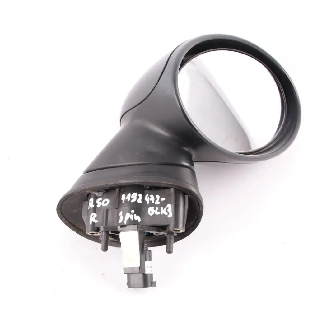 Wing Mirror Mini Cooper One R50 R52 R53 Right O/S Door Black 3 Pins to with Part number 7192472 Wing Mirror Mini Cooper One R50 R52 R53 Right O/S Door Black 3 Pins - SKU rhd-7192472-BLK3 - Part number 7192472