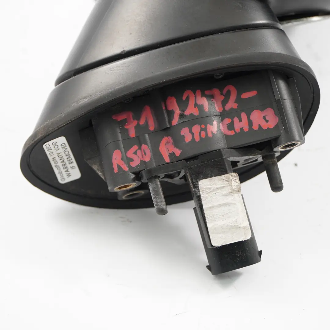 Wing Mirror Mini Cooper One R50 R53 Exterior Right Door O/S Chrome 3 Pins to with Part number 7192472 Wing Mirror Mini Cooper One R50 R53 Exterior Right Door O/S Chrome 3 Pins - SKU rhd-7192472-CHR3 - Part number 7192472