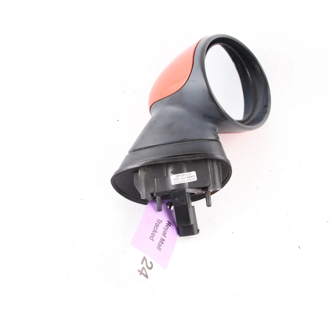 Wing Mirror Mini Cooper One R50 R52 R53 Right Door O/S Hot Orange Metallic - A26 to with Part number 7192472 Wing Mirror Mini Cooper One R50 R52 R53 Right Door O/S Hot Orange Metallic - A26 - SKU rhd-7192472-HOT2 - Part number 7192472