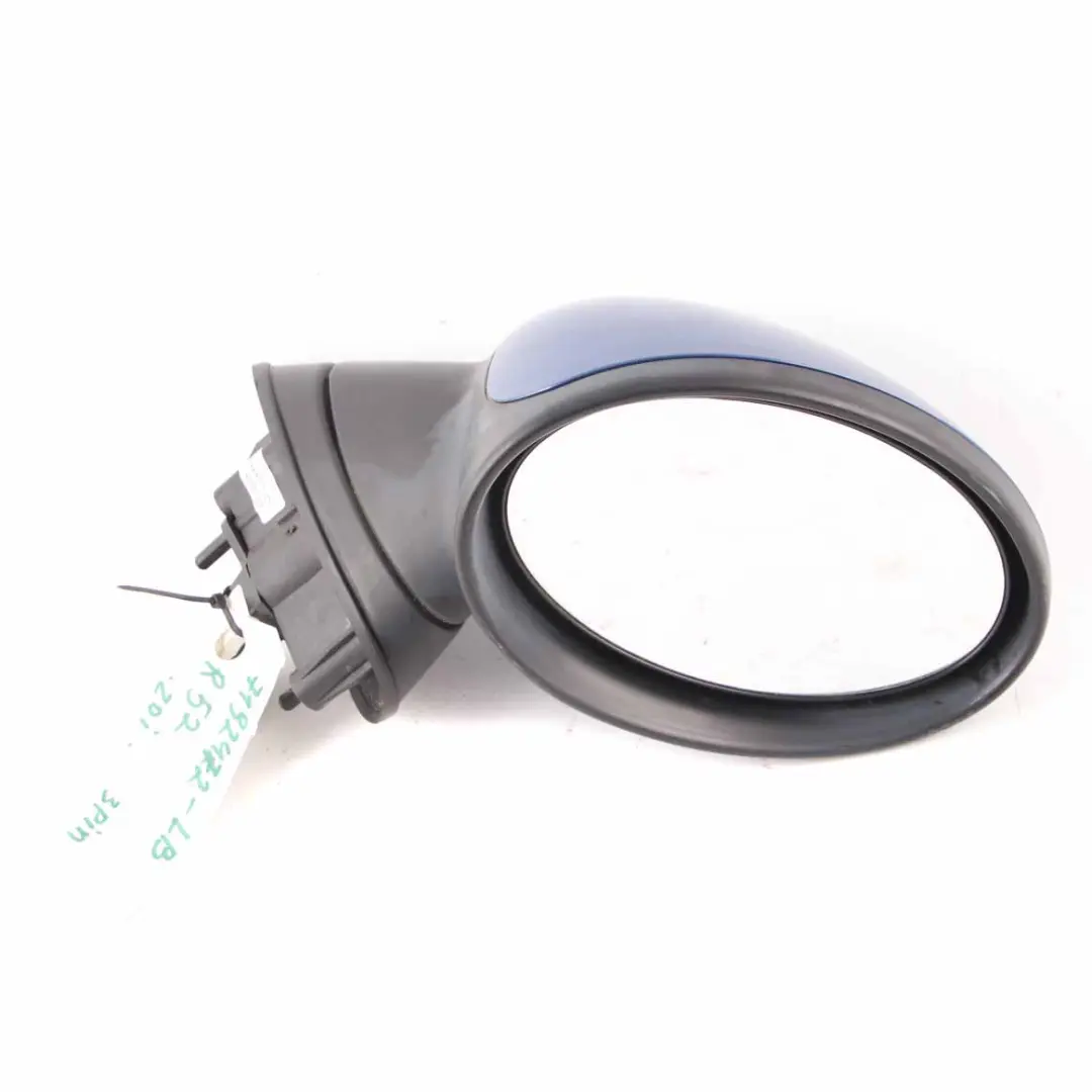Wing Mirror Mini Cooper R50 R52 R53 Right Outside Door O/S Lightning Blue A63 to with Part number 7192472 Wing Mirror Mini Cooper R50 R52 R53 Right Outside Door O/S Lightning Blue A63 - SKU rhd-7192472-LB - Part number 7192472