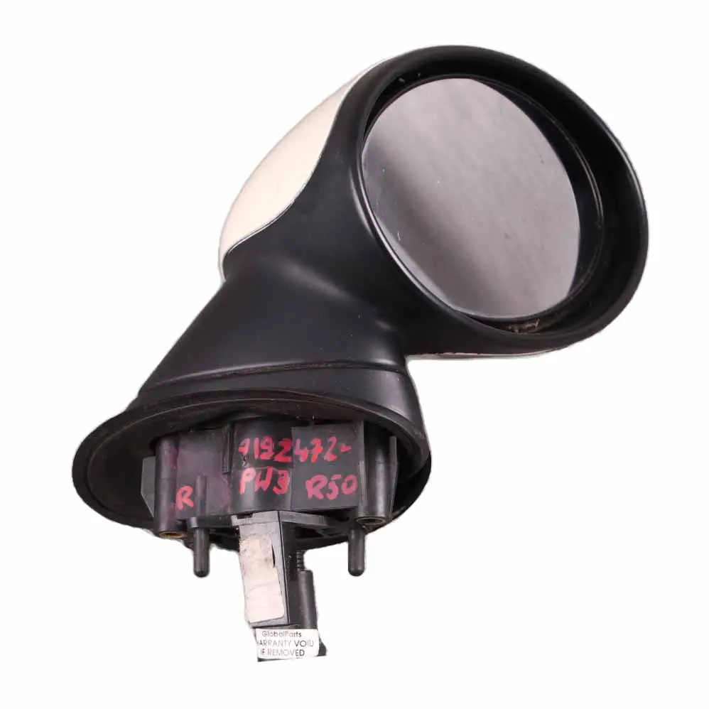  Wing Mirror Mini R50 R52 R53 Outside Right O/S Door 3 Pin Pepper White - 850 - SKU rhd-7192472-PW3 - Part number 7192472