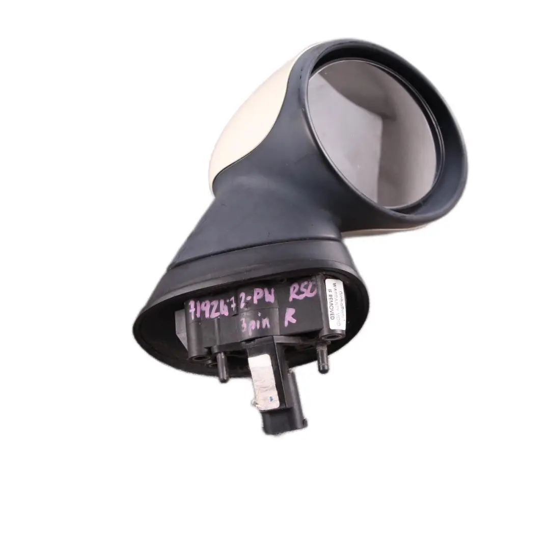 Wing Mirror Right Outside Door O/S Pepper White 850 to Mini Cooper R50 R53 with Part number 7192472 Mini Cooper R50 R53 Wing Mirror Right Outside Door O/S Pepper White 850 - SKU rhd-7192472-PW - Part number 7192472