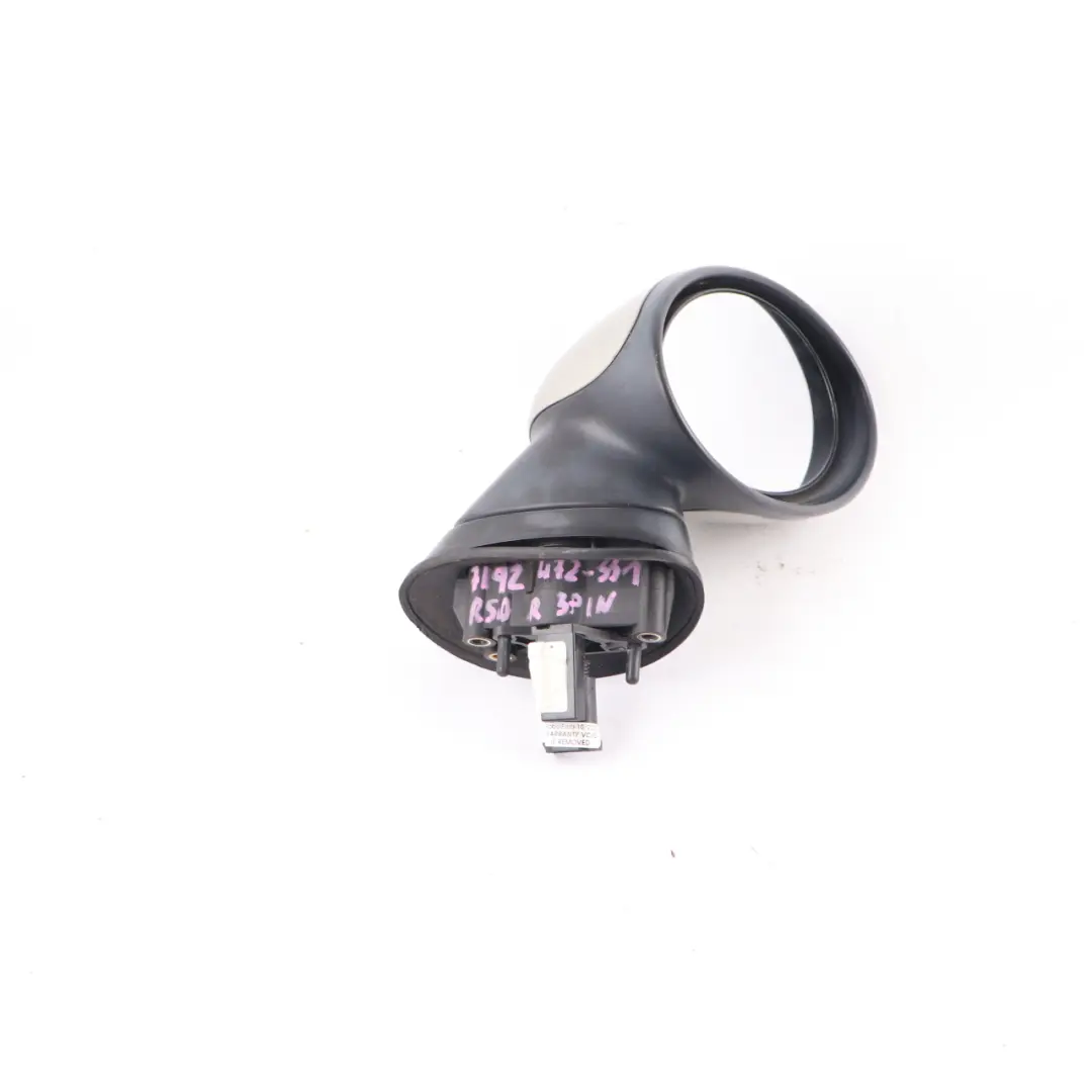 Wing Mirror Mini R50 R53 Door Right O/S Outside Sparkling Silver Metallic A60 to with Part number 7192472 Wing Mirror Mini R50 R53 Door Right O/S Outside Sparkling Silver Metallic A60 - SKU rhd-7192472-SS1 - Part number 7192472