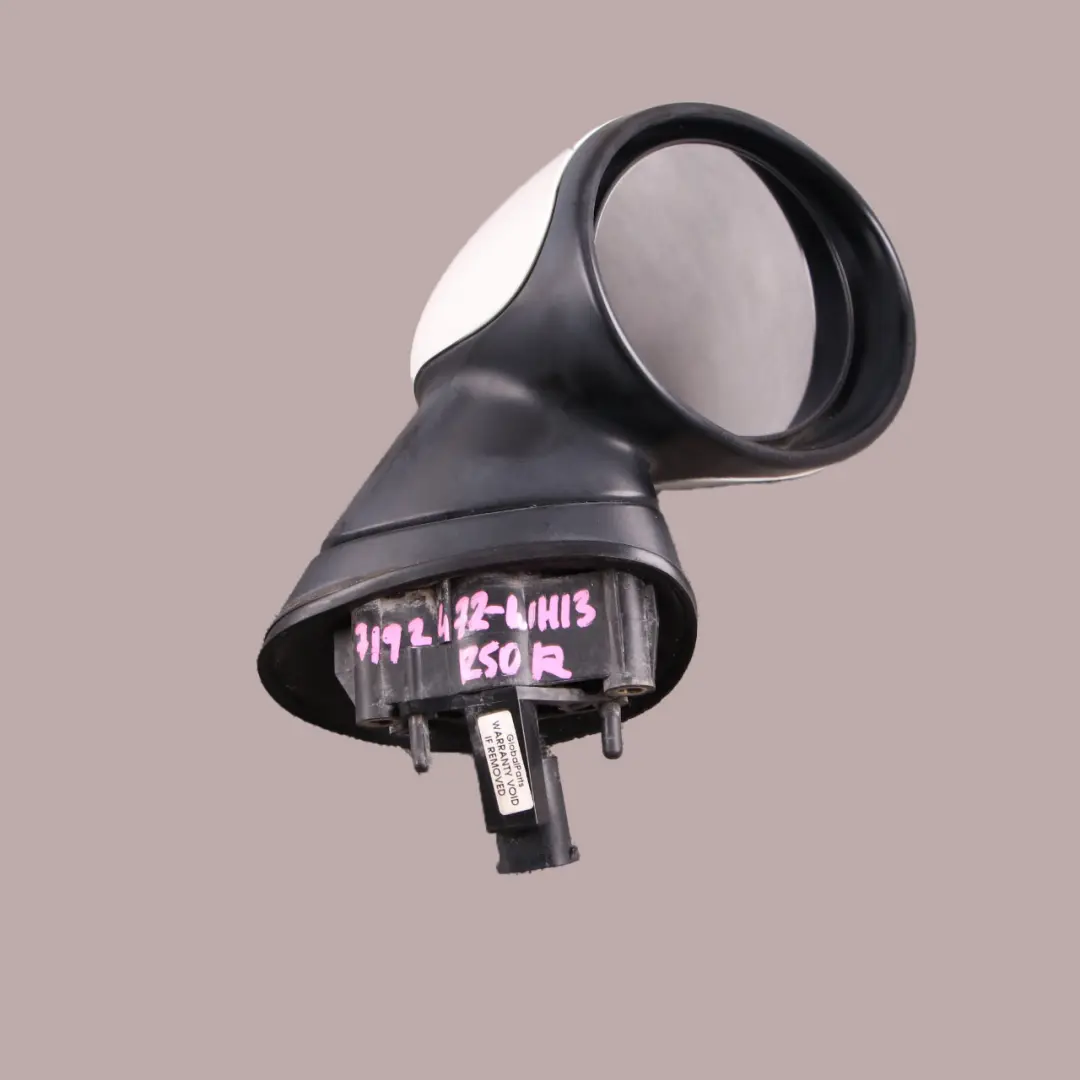 Exterior Right O/S Door Wing Mirror White to Mini Cooper One R50 R53 with Part number 7192472 Mini Cooper One R50 R53 Exterior Right O/S Door Wing Mirror White - SKU rhd-7192472-WHI3 - Part number 7192472