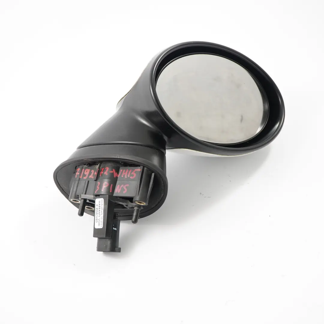 Exterior Right Door Wing Mirror O/S White 3 Pins to Mini Cooper One R50 R53 with Part number 7192472 Mini Cooper One R50 R53 Exterior Right Door Wing Mirror O/S White 3 Pins - SKU rhd-7192472-WHI5 - Part number 7192472