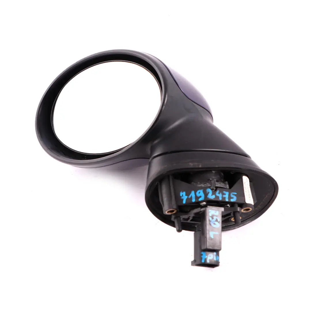 Left Door Wing Mirror Power Fold Black-eye Purple to Mini Cooper One R50 R52 R53 with Part number 7192475 Mini Cooper One R50 R52 R53 Left Door Wing Mirror Power Fold Black-eye Purple - SKU rhd-7192475-PUR - Part number 7192475