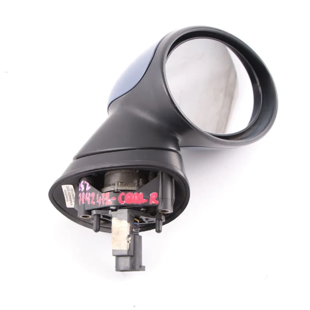 Wing Mirror Mini R50 R52 R53 Heated Right Door Power Fold Cool Blue Metallic A27 to with Part number 7192476 Wing Mirror Mini R50 R52 R53 Heated Right Door Power Fold Cool Blue Metallic A27 - SKU rhd-7192476-COOL - Part number 7192476