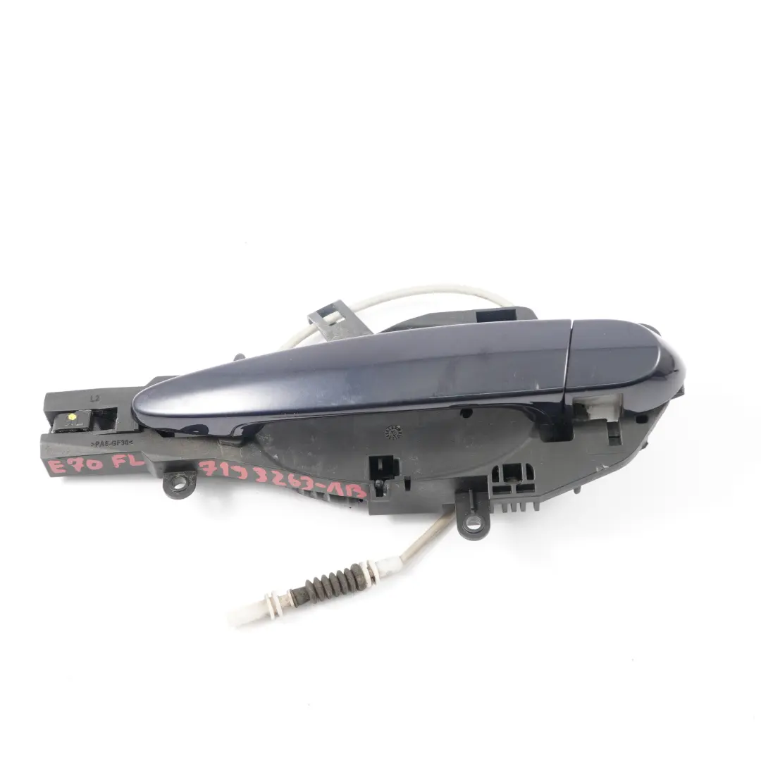 Door Handle BMW X5 E70 Outside Grab Front Left N/S Monacoblau Monaco Blue A35 to with Part number 7193263 Door Handle BMW X5 E70 Outside Grab Front Left N/S Monacoblau Monaco Blue A35 - SKU rhd-7193263-MB - Part number 7193263