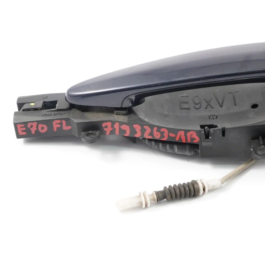 Door Handle BMW X5 E70 Outside Grab Front Left N/S Monacoblau Monaco Blue A35 to with Part number 7193263 Door Handle BMW X5 E70 Outside Grab Front Left N/S Monacoblau Monaco Blue A35 - SKU rhd-7193263-MB - Part number 7193263